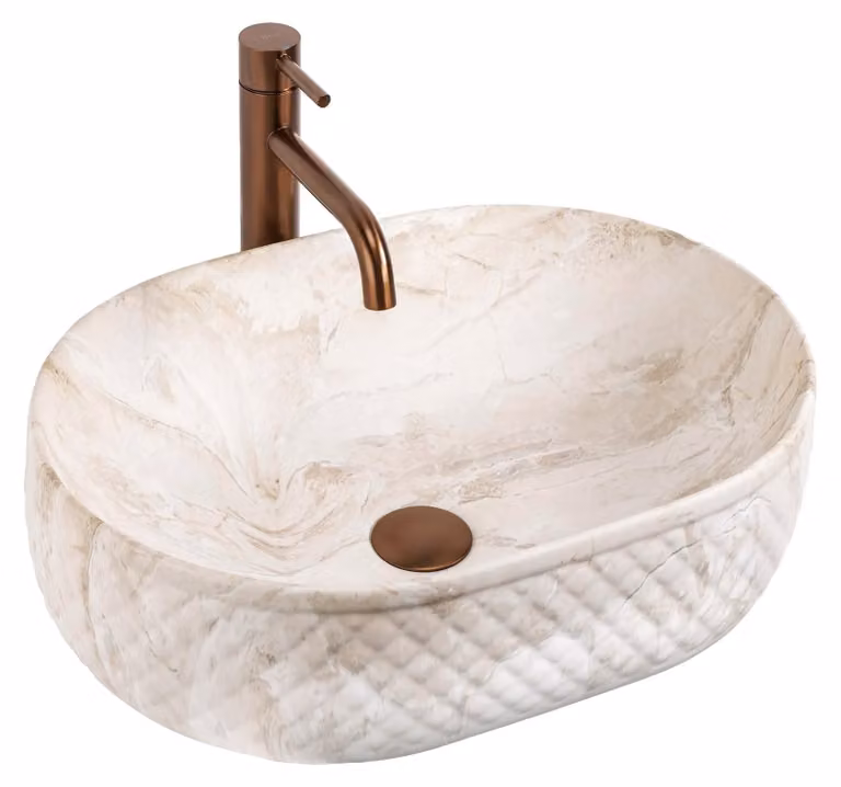 Lavabo Da Appoggio Rea Oktawia Kallisto Pietra Artificiale
