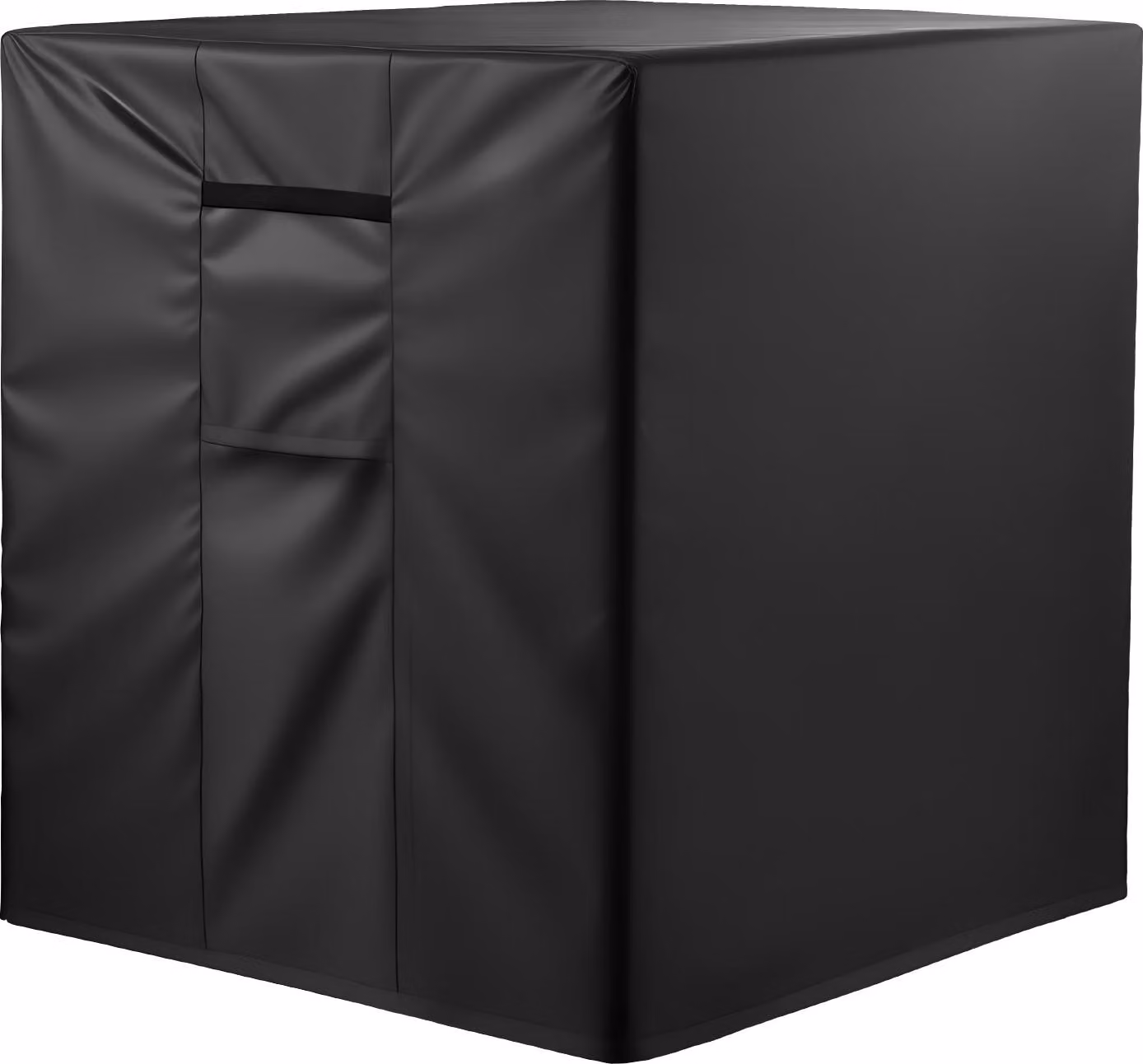 Coprire l'aria condizionata - Coperchio protettivo per unità esterna - 76,2 x 76,2 x 81 cm - Tessuto poliestere impermeabile - Tre strati - Misura universale - Nero