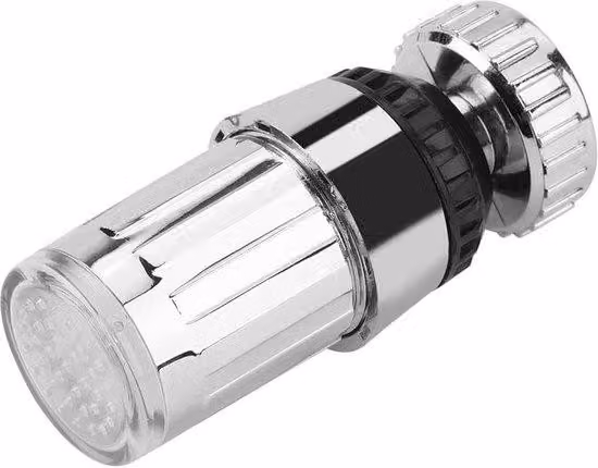 Sistema di spruzzatura universale con illuminazione a LED e ricambi per impianti doccia.
