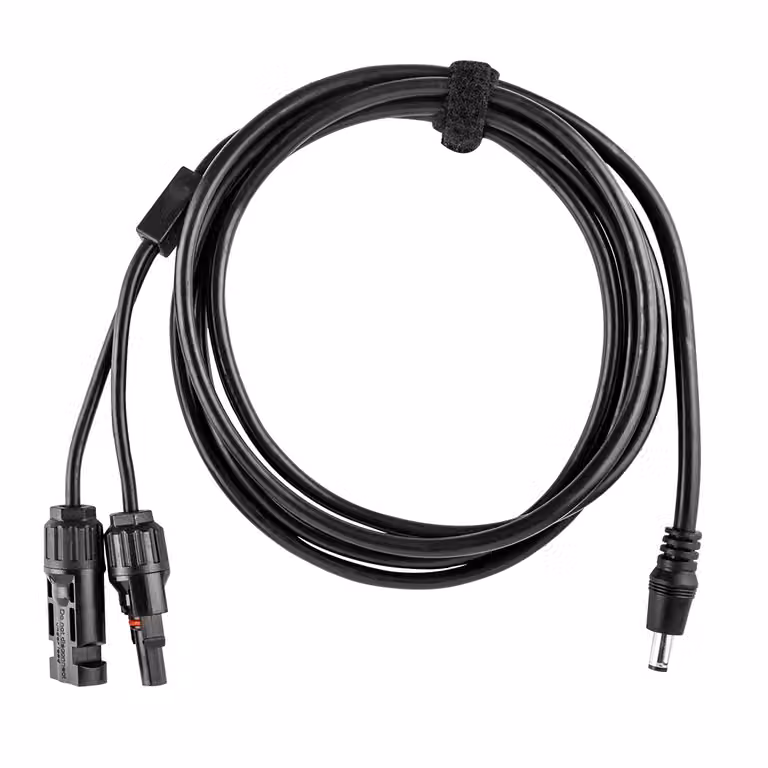 NEO TOOLS cavo di collegamento MC4 e DC 5,5*2,5 per regolatore di carica, lunghezza 2/5 m. Cavo per moduli solari portatili, cavo di prolunga per regolatore di carica di sistemi solari (lunghezza 2 m, MC4/DC 5,5*2,5)