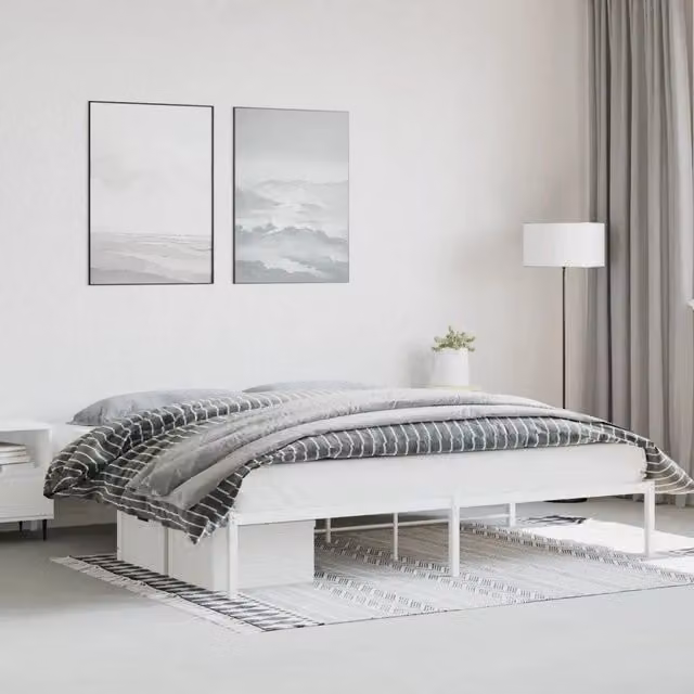 Giroletto vidaXL in metallo bianco L/P: 200 x 200 cm – 1