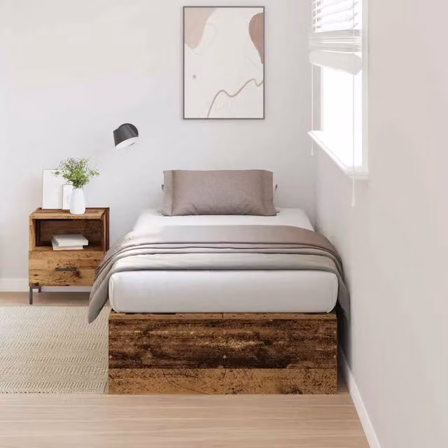 Struttura letto con contenitore Legno vecchio 80 x 200 cm 3335339