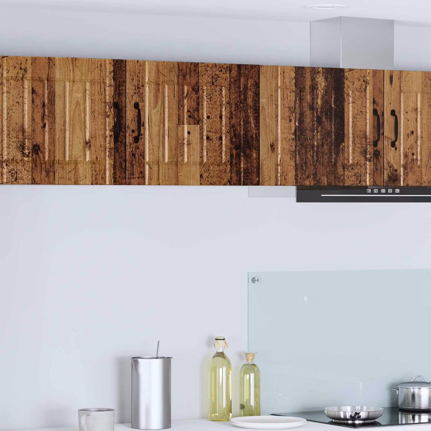Set di 2 armadietti a muro LUCCA vidaXL in legno marrone per cucina con ante a battente e ripiani interni L/P/H: 50 x 40 x 50 cm