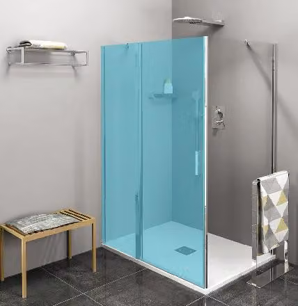 Polysan Zoom Line - Schermo doccia 800 mm, alluminio/vetro trasparente ZL3280