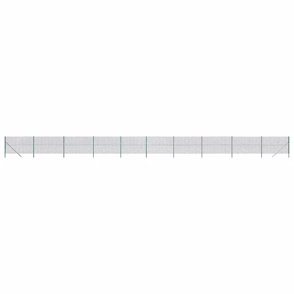 Recinzione a rete verde vidaXL in acciaio zincato rivestito in PVC, L: 25 m, H: 1,6 m – 2