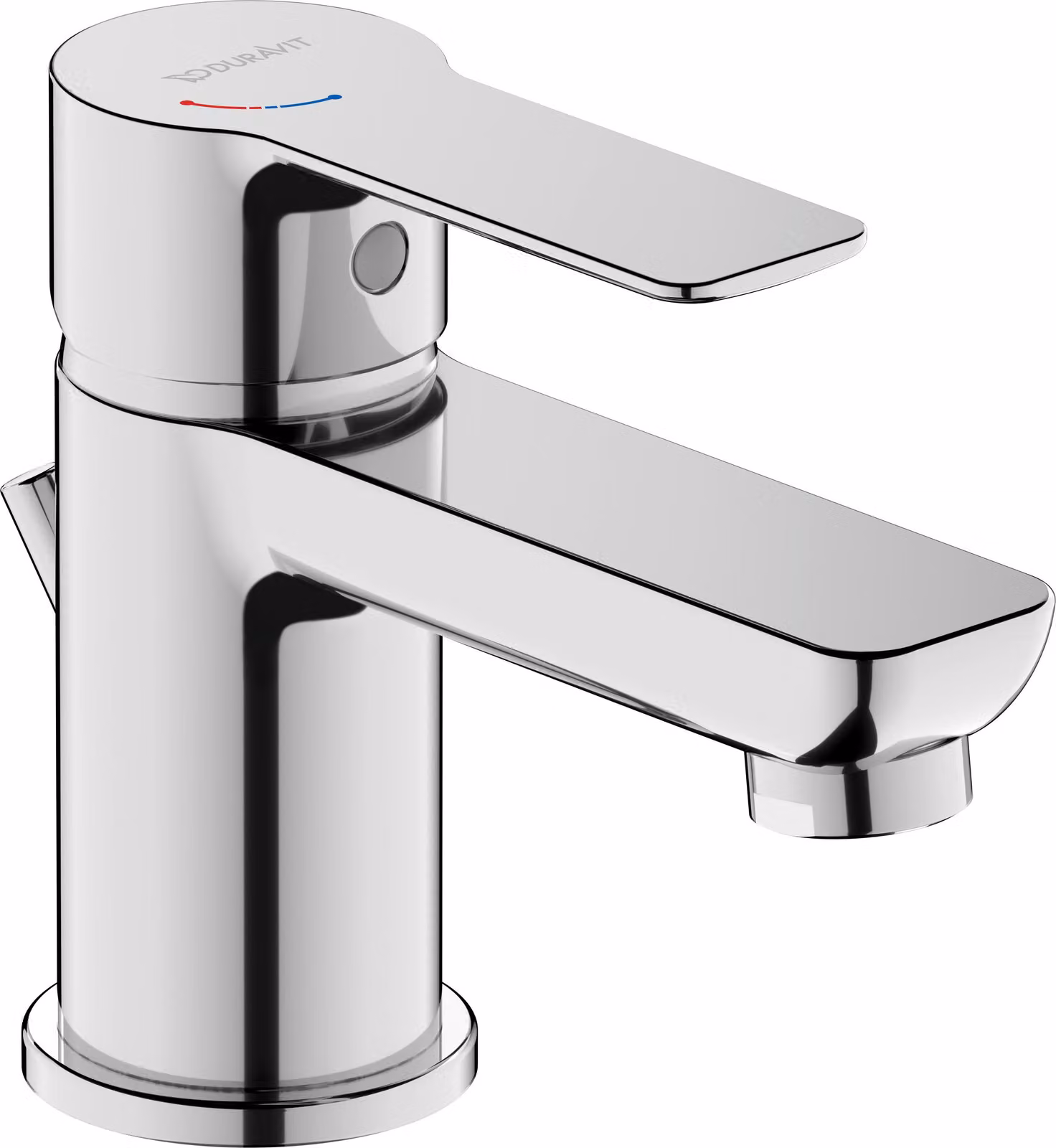 Duravit D-Code Mitigeur monocommandé pour lavabo S FreshStart et Minusflow, avec garniture d'écoulement, DC1013001010, DC1013001010