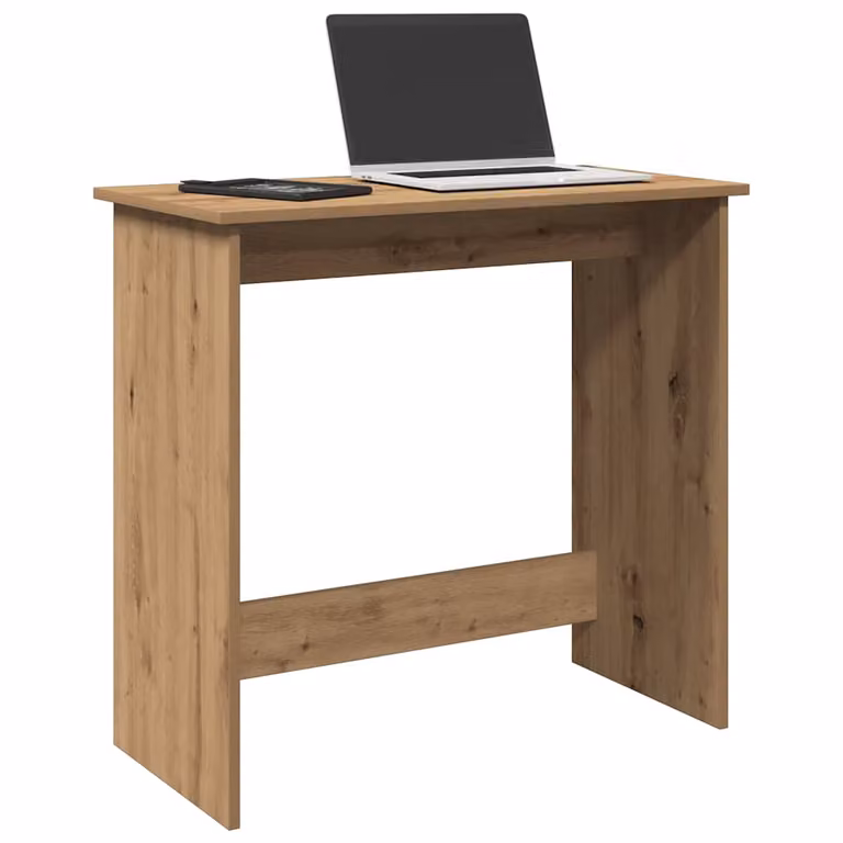 Scrivania da scrivania vidaXL in legno marrone con finitura opaca L: 80 cm, P: 40 cm, H: 75 cm
