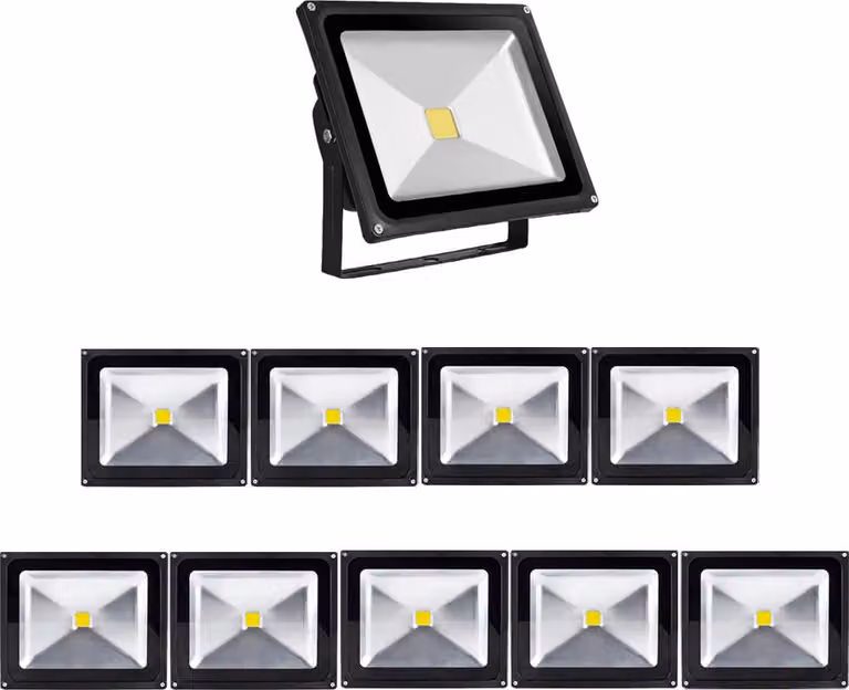 Greenmigo 10X 50W Faretto LED Bianco freddo Illuminazione di oggetti Faretto da esterno Faretto da parete Proiettore Lampada da giardino IP65