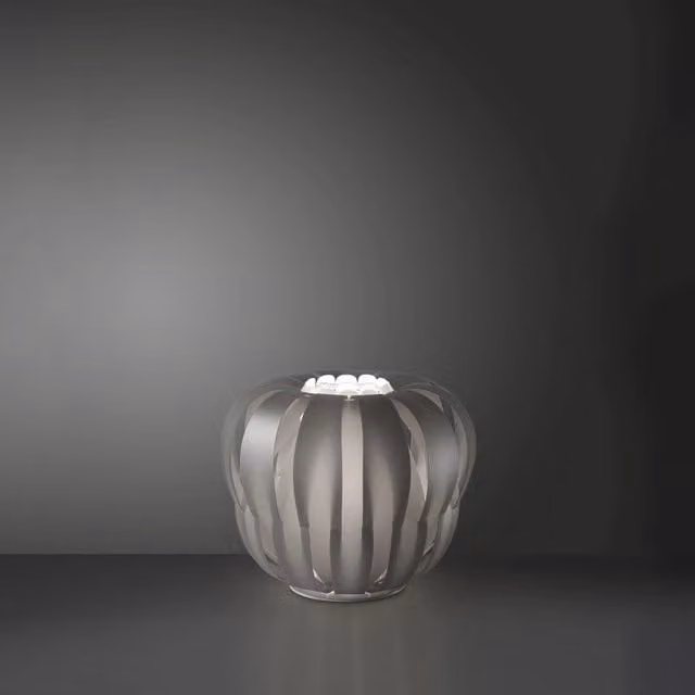 Lampada da scrivania moderna Queen Polilux Linea Zero argento con 1 luce E27, diametro 42 cm