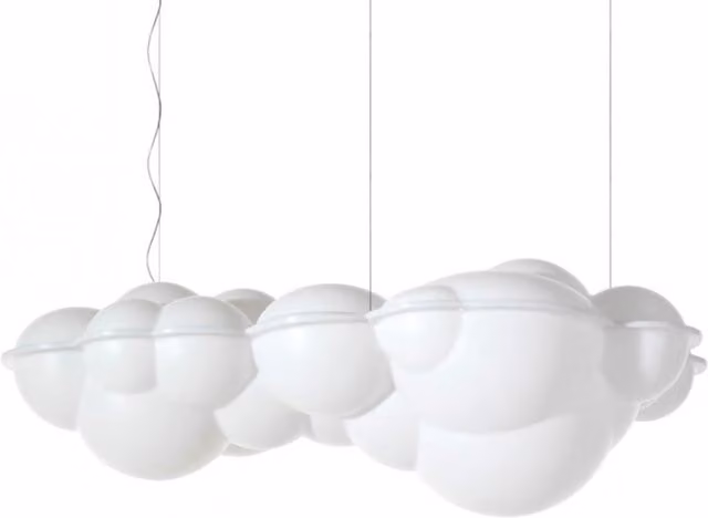 Lampada a sospensione Nemo Nuvola di Nemo Lighting, colore bianco, con tecnologia LED dimmabile e luce calda omnidirezionale