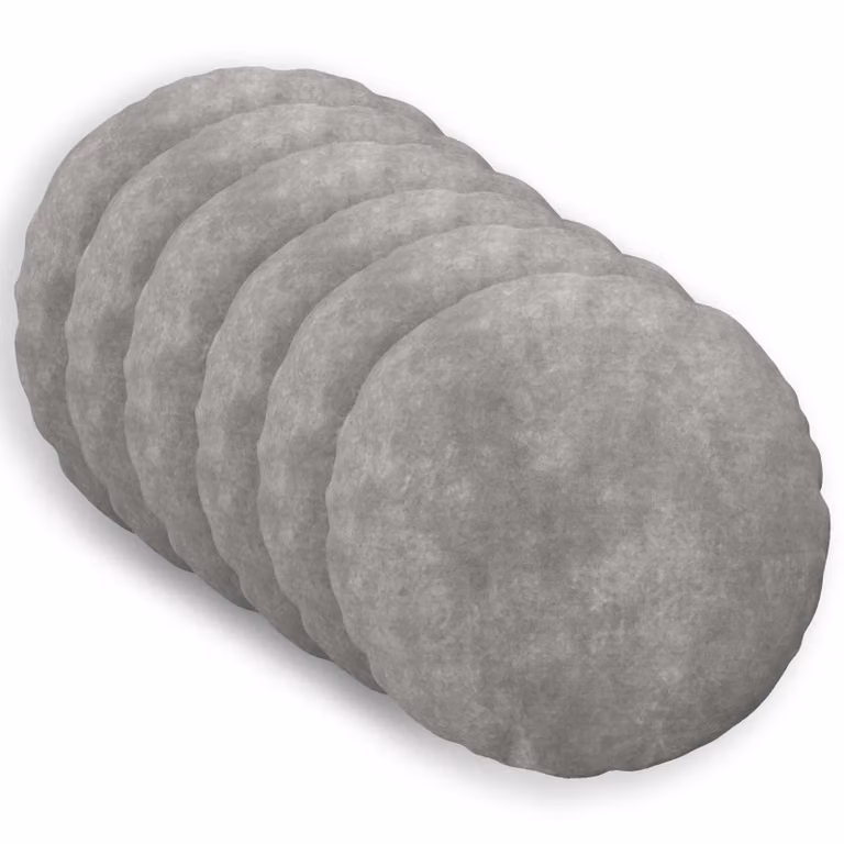 vidaXL Federa 6 pcs HEERLEN Grigio Chiaro Ø 60 cm Fleece in microfibra