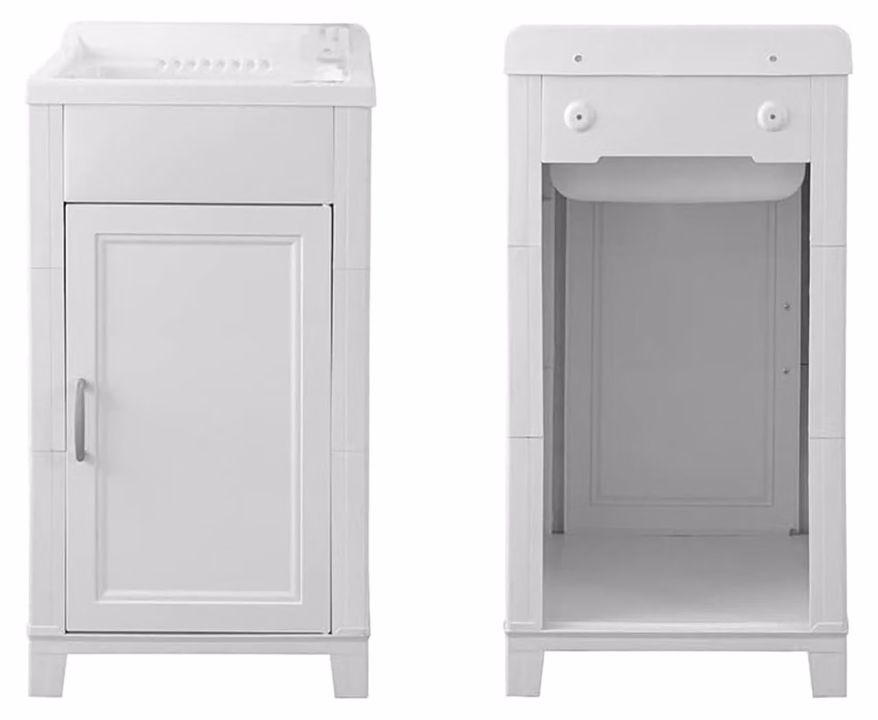 Lavabo con sifone e struttura in resina