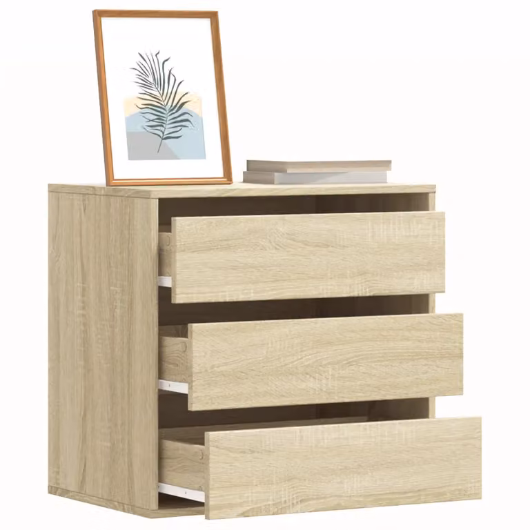 Cassettiera Angolare vidaXL in Legno Multistrato Rovere Sonoma, L: 60 cm, P: 41 cm, H: 58 cm