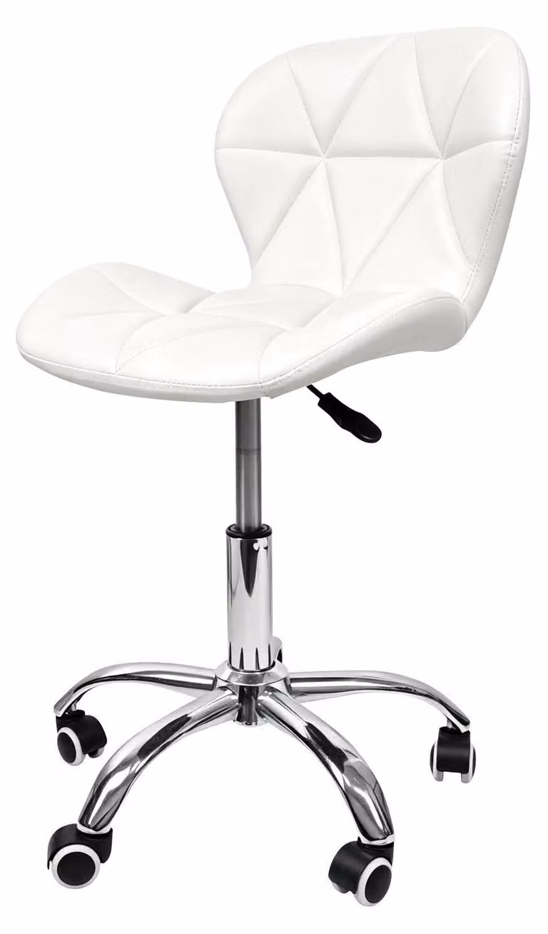 Sedia da ufficio per videogiochi - Sedia da scrivania - Ergonomica - Girevole - Regolabile in altezza - Rivestita in ecopelle - Con rotelle - Bianca
