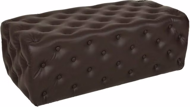 Divanetto imbottito marrone 108x54x40h