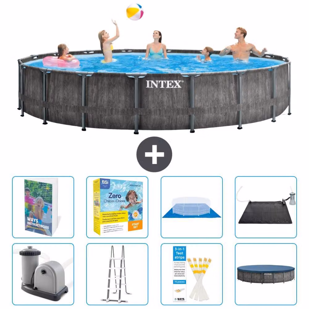 Struttura per piscina a forma di prisma - 549x122 cm - composta da 7 elementi - modello S582
