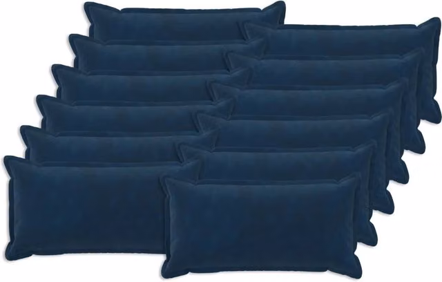 Cuscino con cuscino HOUTEN 12 pz Blu Fleece in microfibra 934041