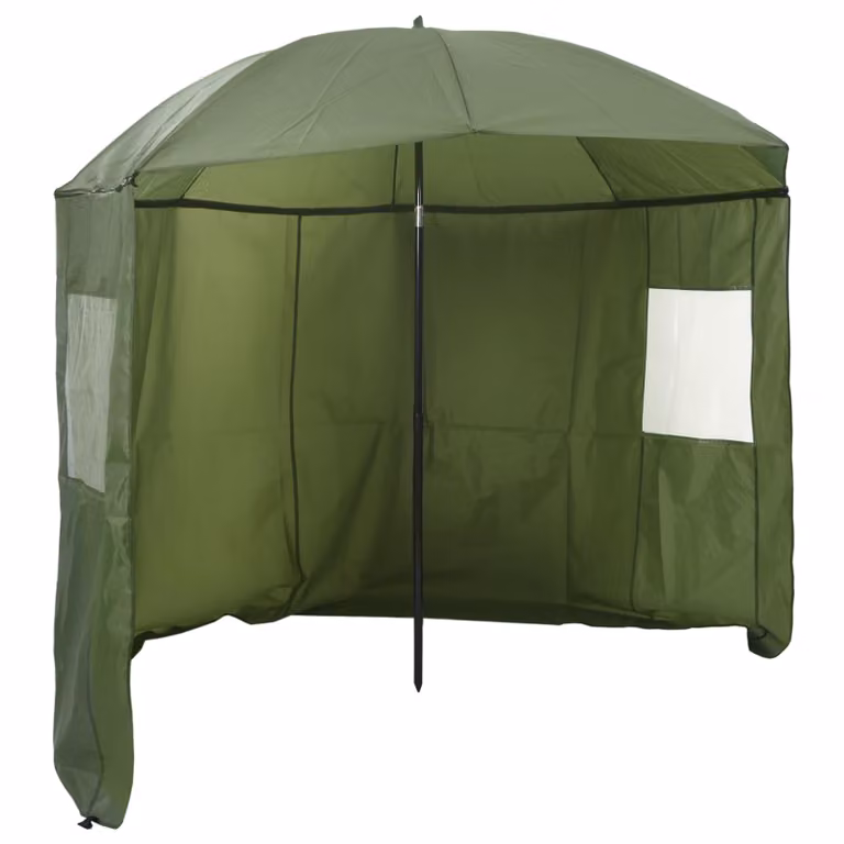 Ombrellone da pesca vidaXL in poliestere Oxford giallo e verde L: 290 cm, P: 225 cm