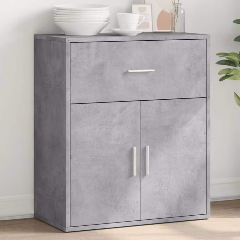 Credenza moderna vidaXL in legno e MDF grigia da appendere a parete L: 60 cm, P: 31 cm, H: 70 cm