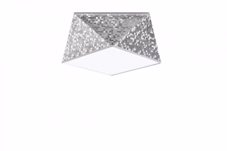 Lampada da soffitto HEXA 25 argento 1xE27 15W PVC 15x25x25cm Sollux Lighting