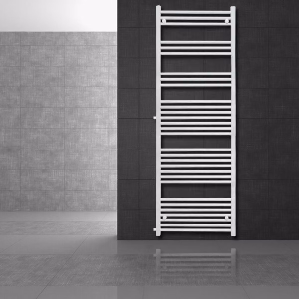 Radiatore bagno LuxeBath attacco laterale, 600x1800 mm, bianco, diritto, senza elemento riscaldante