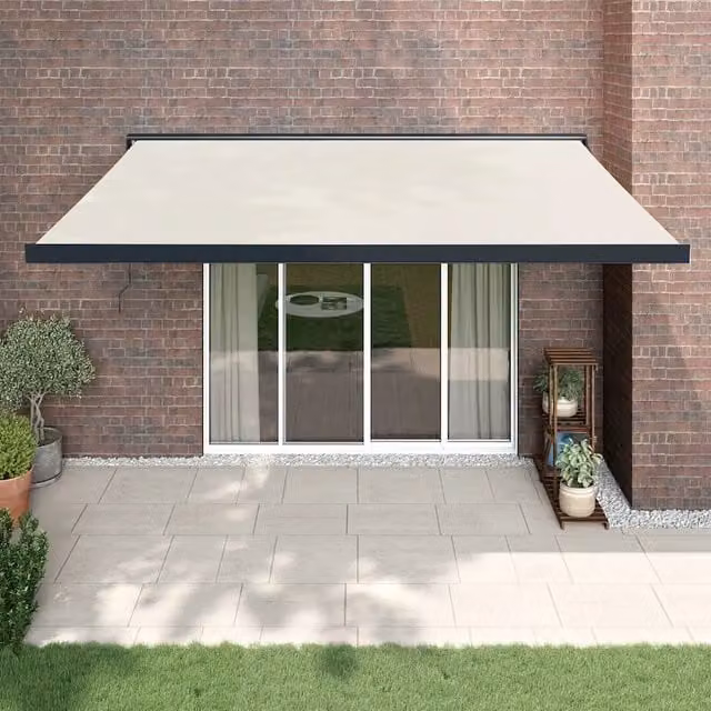 Tenda da Sole Retrattile Crema 4,5x3 m in Tessuto e Alluminio 3154554