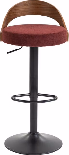 Sgabelli da bar girevoli regolabili set da 2 42,5 x 42 x 77-98 cm lino bordeaux