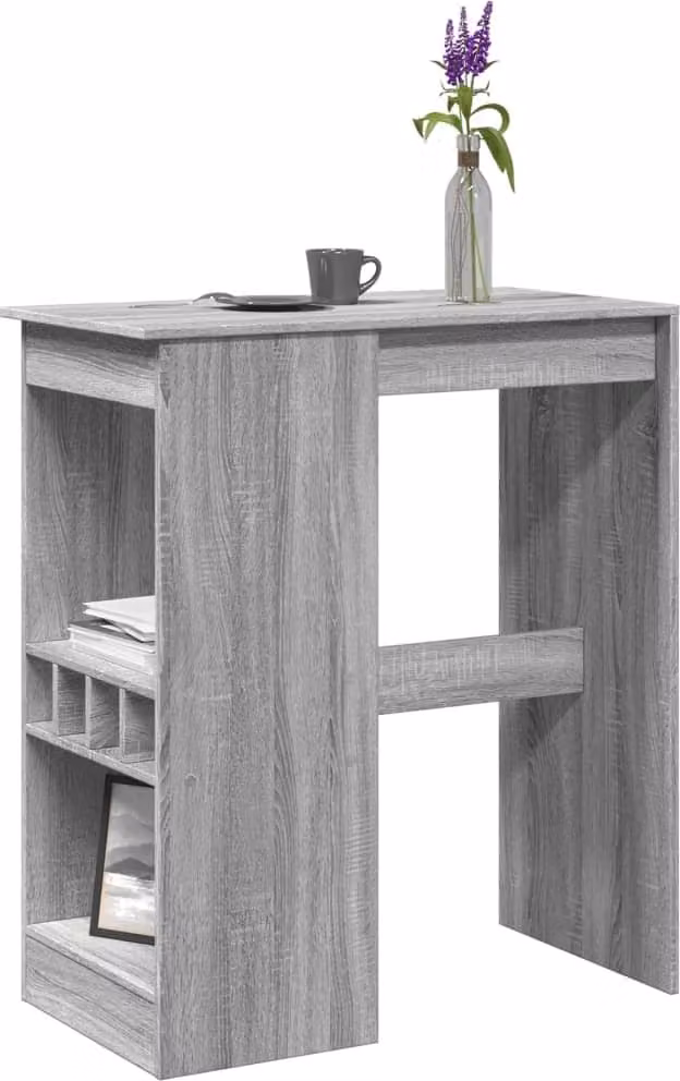 Maison Exclusive - Tavolo da bar con ripiano Grigio Sonoma 90x47,5x103,5 cm Materiale ligneo