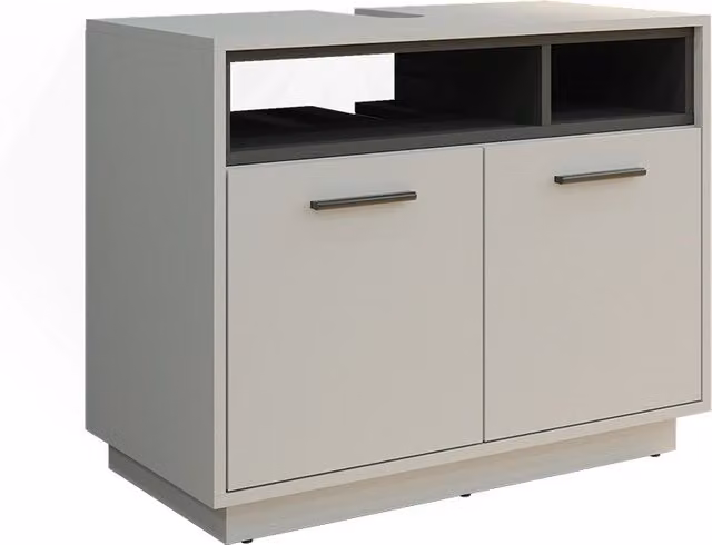 Mobile sottolavabo per bagno Beatrice Vicco Grigio Rovere L: 80 cm, P: 64 cm, H: 40 cm – 1