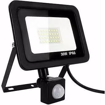 Fareto a LED da esterno - 20 W - Alluminio - Nero - Sensore di movimento - 6000 K (bianco freddo)
