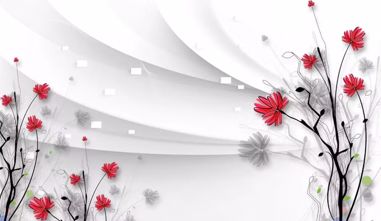 Tappetino magnetico per radiatori Fiori immagine 3D 60x100cm