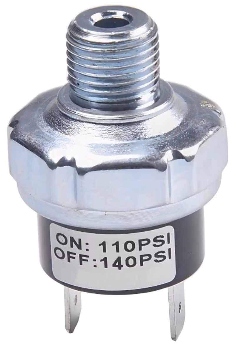 Interruttore di pressione per compressori, da 110 a 140 PSI. (Pressostato)