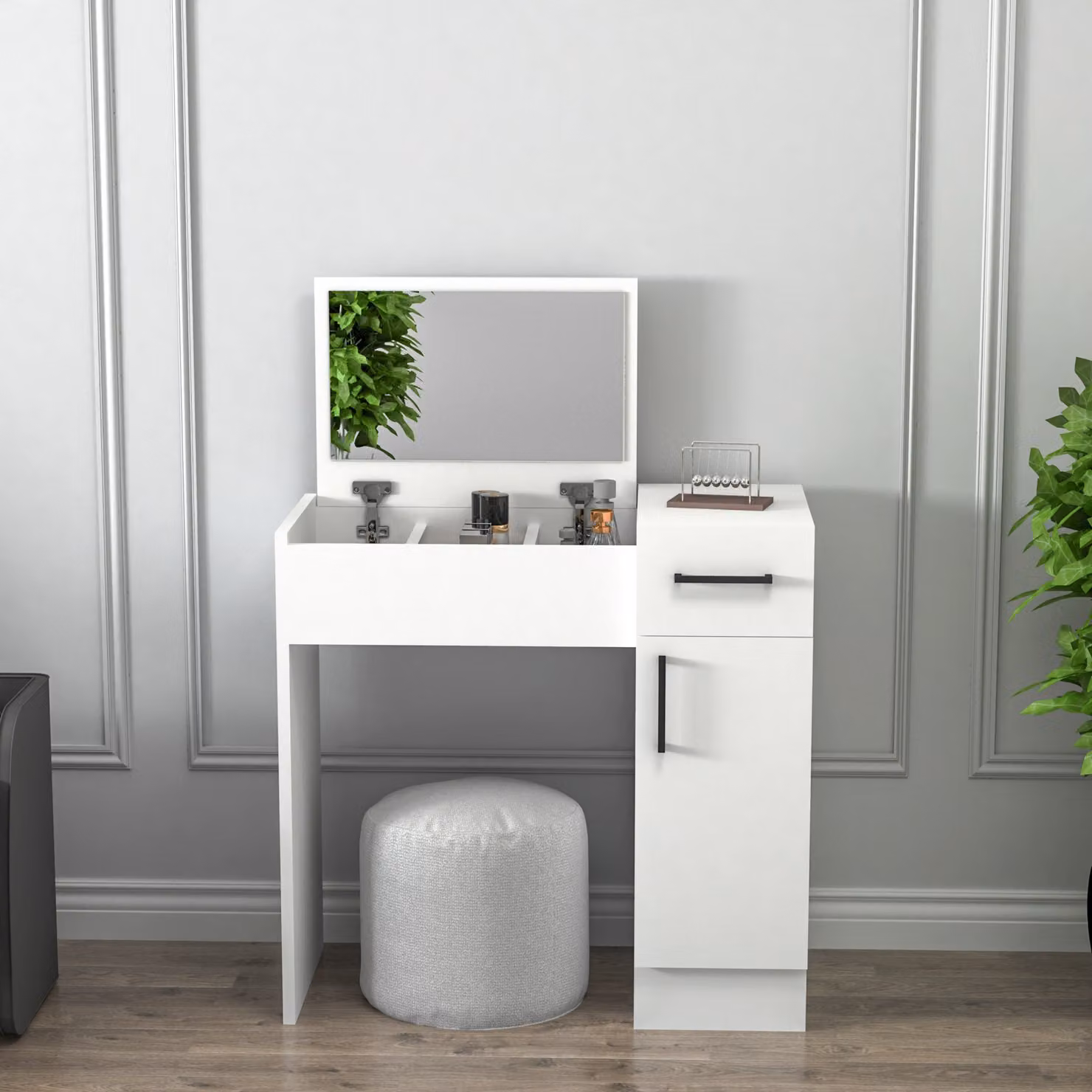 Skye Decor, Inci, tavoli da trucco, bianco, 74,2 x 107,5 x 37,6 cm