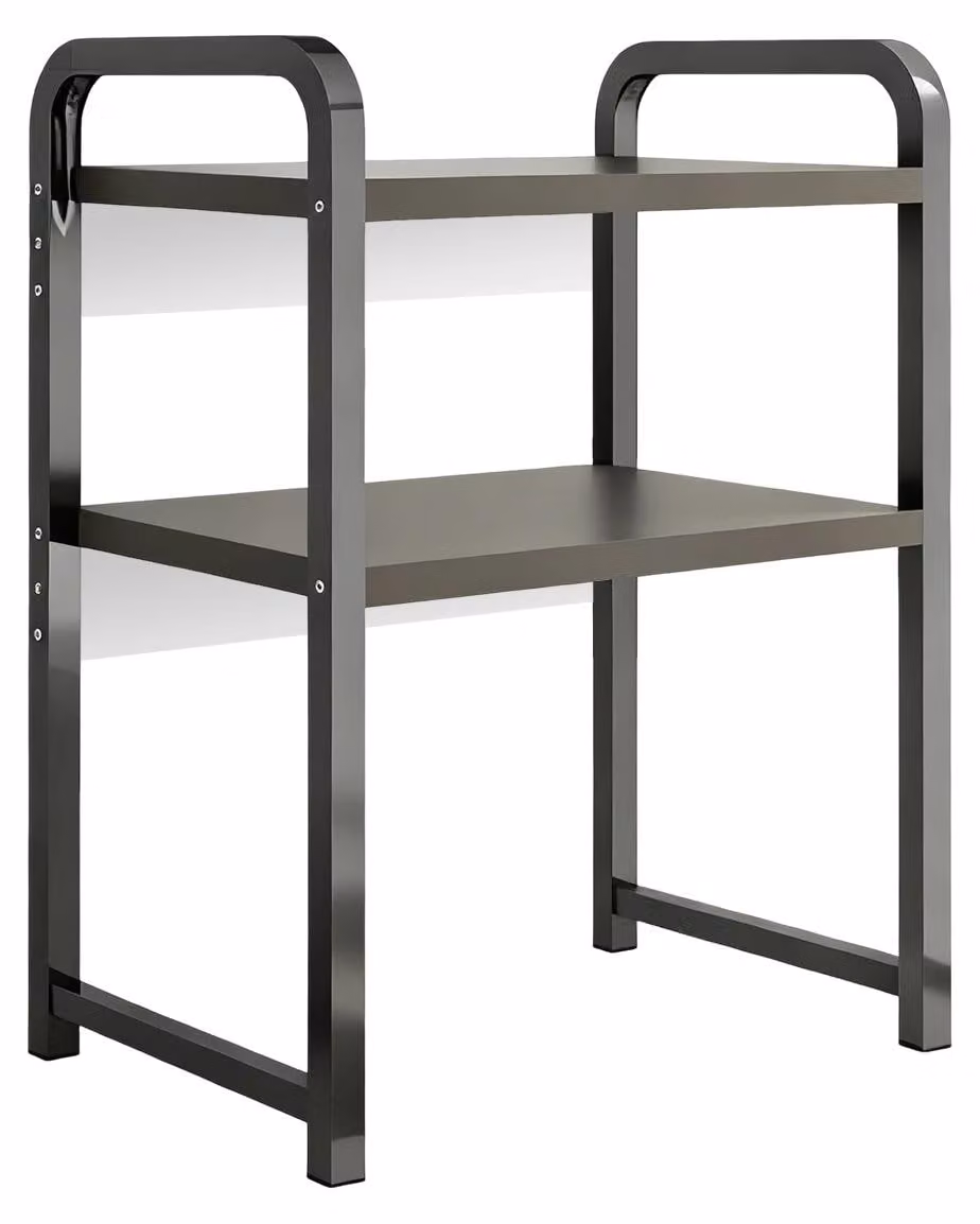 Ripiano per microonde - Scaffale da cucina - 3 livelli - A forma di U - Struttura in legno - Senza cassetti - Ideale per spezie e utensili da cucina