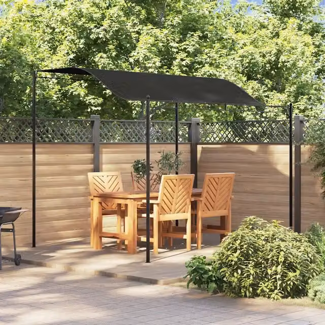Tendalino Parasole per Gazebo Design In, Colore Antracite e Nero, L 300 x P 255 x H 240 cm – 1