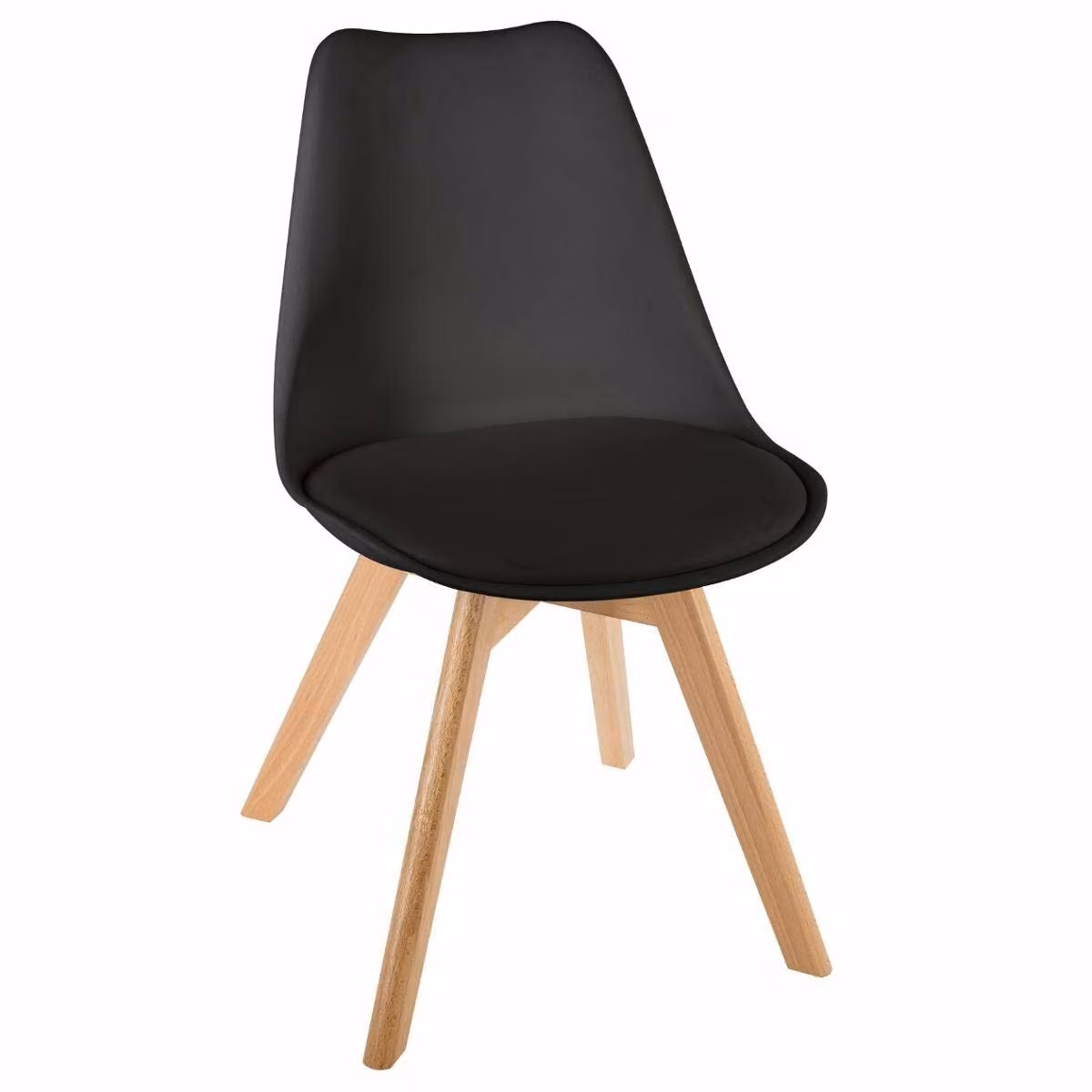 Sedia "Baya" con gambe in legno massello nero - Atmosphera, designer d'interni