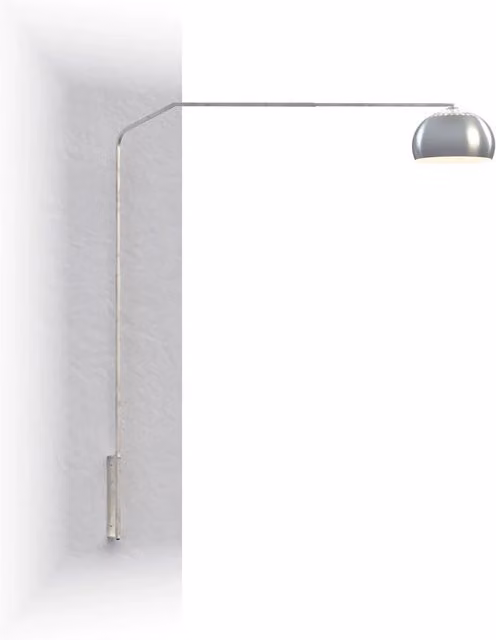 Piantana Contemporanea Slope Metallo Cromo 1 Luce E27