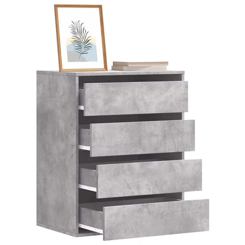 Cassettiera da angolo in legno multistrato grigio Design In L/P/H: 60 x 41 x 76 cm – 2