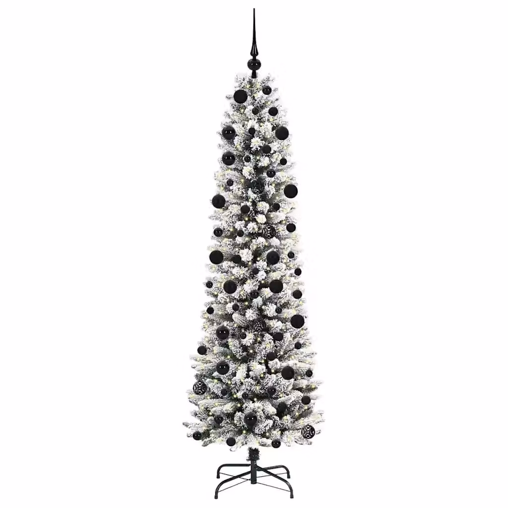 Albero di Natale Artificiale Moderno vidaXL con 300 LED Bianco Caldo, Altezza: 210 cm – 2