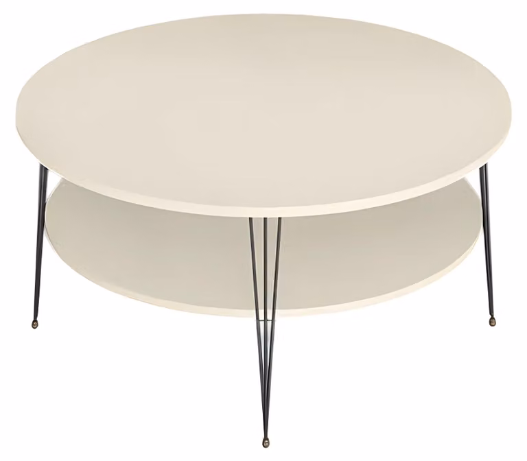 Eleganter Beigefarbener Couchtisch aus Holz mit modernem Design