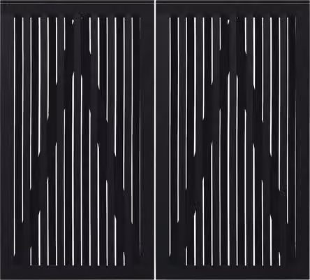 Plus Porta doppia Nagano 200 x 180 cm RAL 9005 Nero