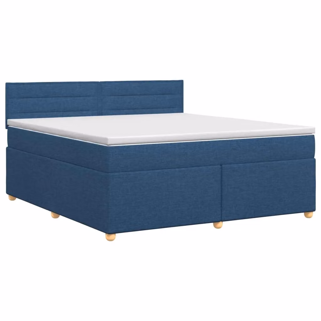 Letto box spring con materasso ibrido vidaXL Blu e Bianco L/P: 160 x 200 cm – 2