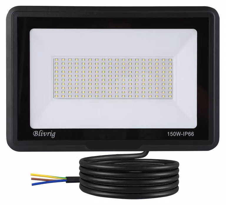 Faretto LED da esterno, 150 W, 15000 lumen, 3000 K, grado di protezione IP66, 180 LED