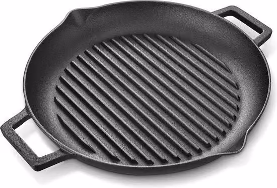 Piatto Grill a Gas Induzione 38,5 cm - Ideale per Steak, Carne e BBQ