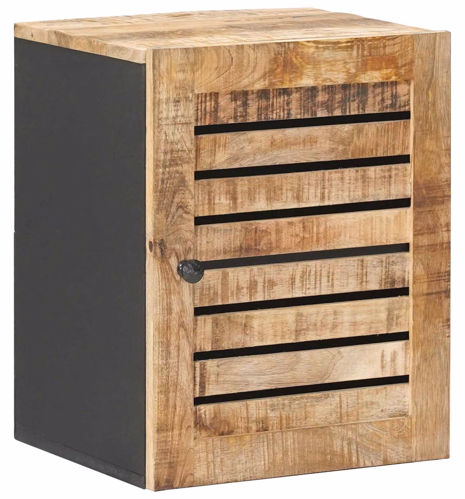 Mobile sospeso con ante, colore marrone e nero, dimensioni 38 x 33,5 x 48 cm