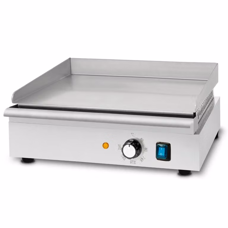 VERTES piastra piastra plancha grill elettrico 1700W acciaio inox superficie grill liscia 40x26cm, termostato, temperatura 50-300°C