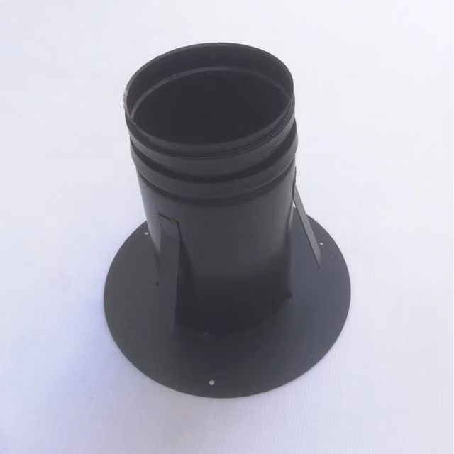 Raccordo a soffitto telescopico da 200mm con innesto per tubo inox per stufa a legna