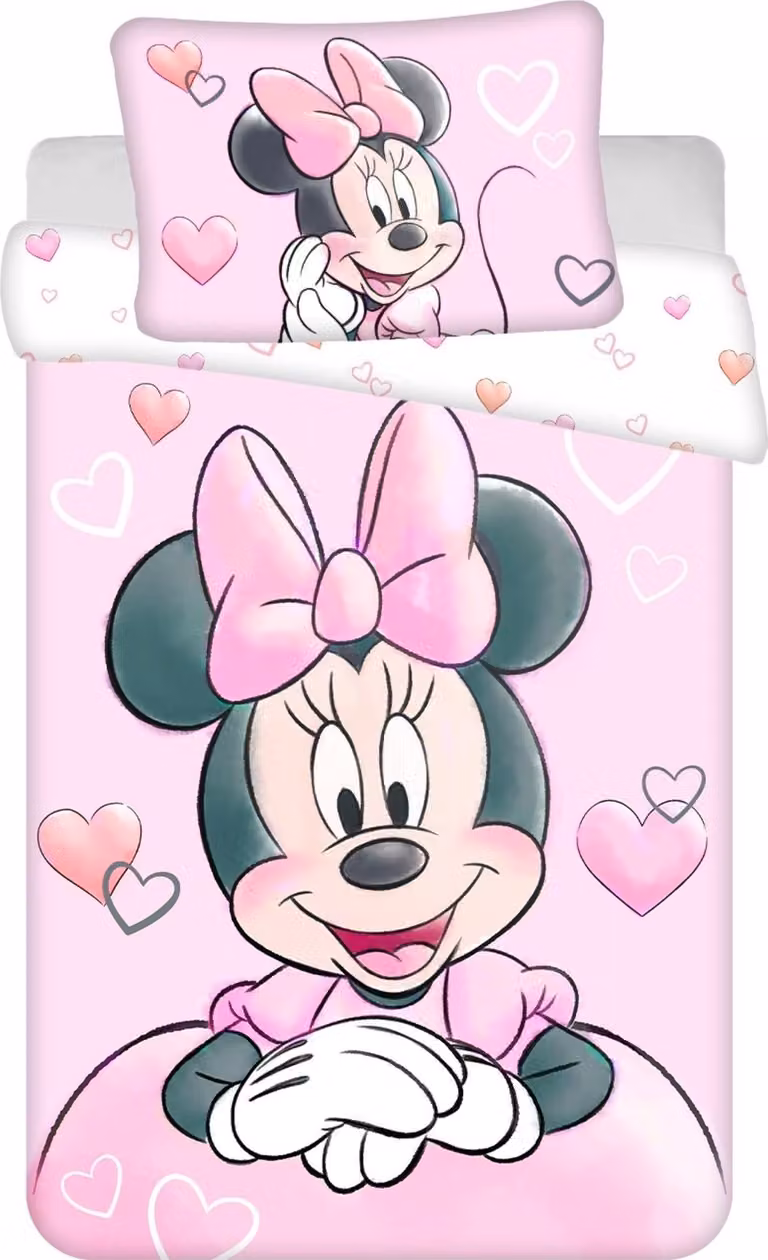 Disney Minnie Powder rosa biancheria da letto per bambini 100×135 cm, 40×60 cm