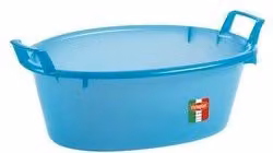 Bacinella ovale Stefanplast con 2 manici, Azzurro e Bianco, L: 55 cm, P: 20 cm