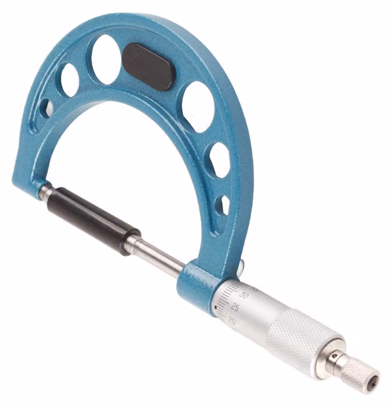 Micrometro esterno ad alta precisione - Acciaio inossidabile - Misurazione dello spessore - Campo di misurazione: 50-75 mm - Scale chiare - Design portatile - Micrometro